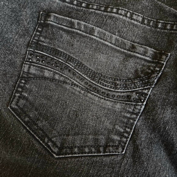 Riders By Lee Vintage Women's Distressed Black Bootcut Jeans size 18W - Picture 5 of 6